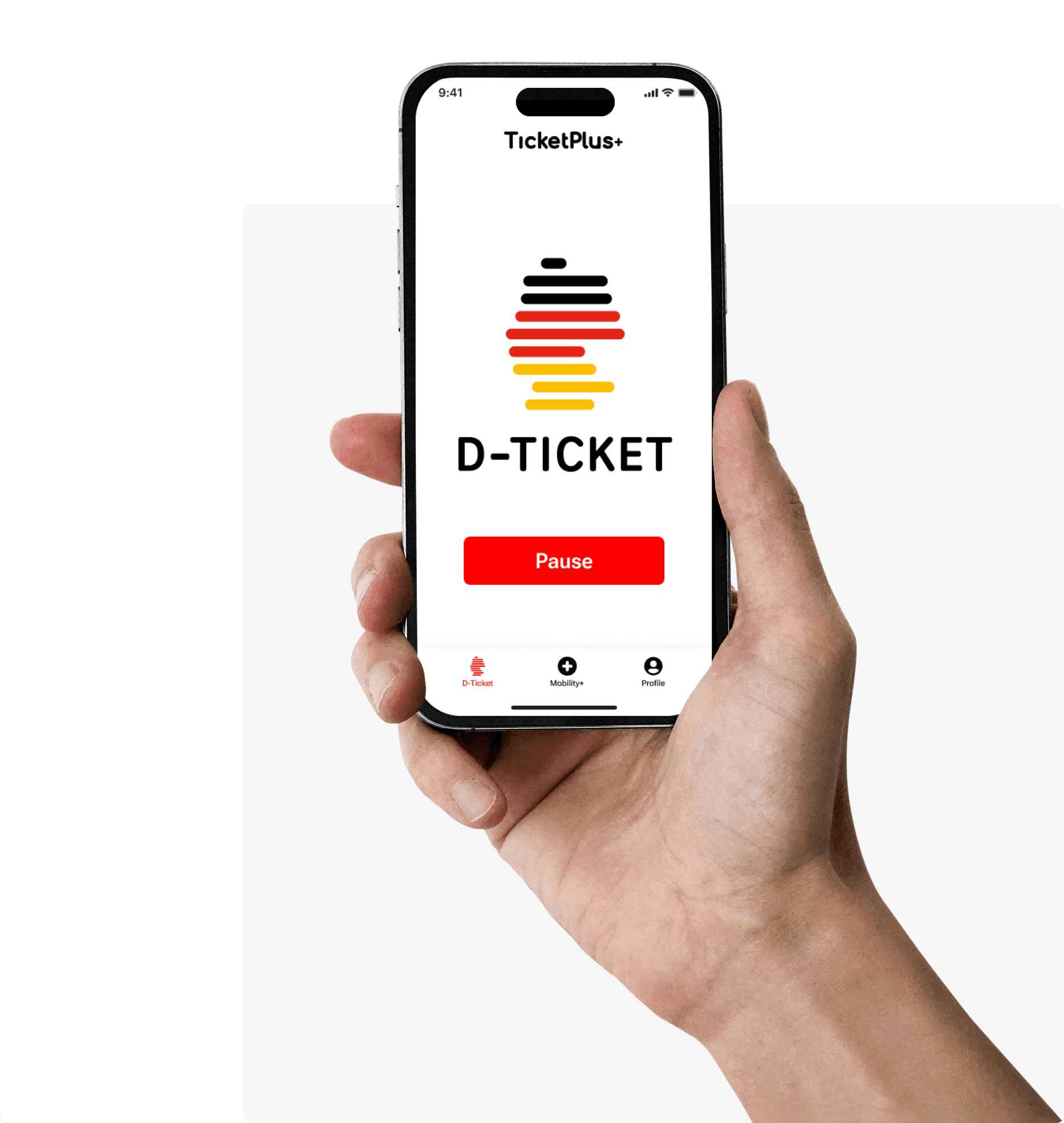 Deutschland-Ticket 63€-Ticket App Screen D-Ticket TicketPlus+